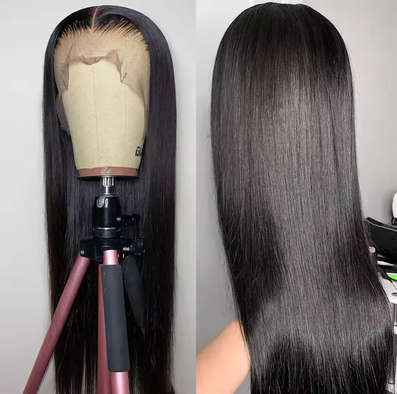 HD Lace Front Wig - Raw Indian Hair, Glueless Full Lace Frontal Wig for Black Women, Natural Look & Comfortable Fit**