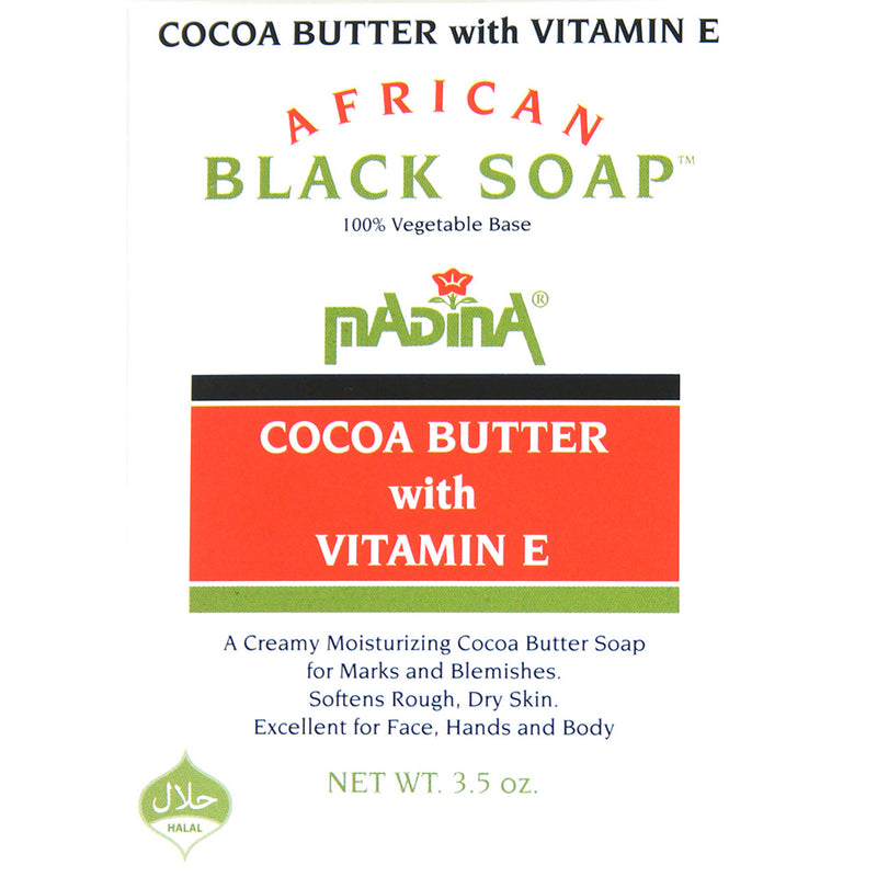 African Cocoa Butter Black Soap – Natural, Hydrating, and Deep Cleansing for Radiant Skin-3.5 OZ